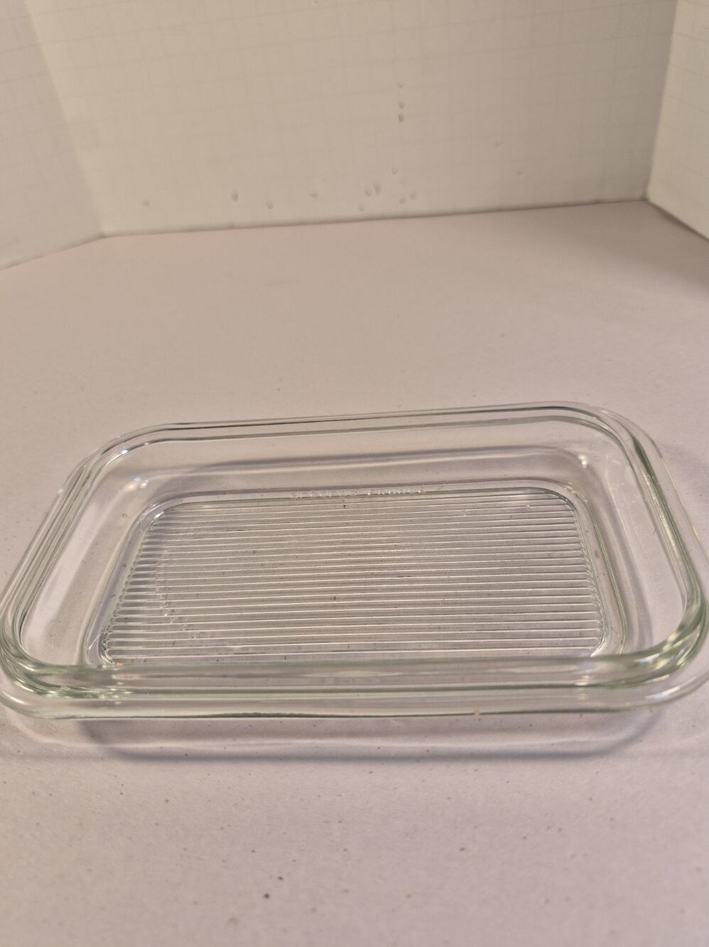Arcoroc France Refrigerator Butter Dish Ribbed LID ONLY